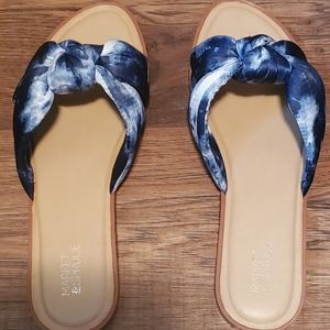 Market & Spruce Blythe Knotted Flat Sandal Navy